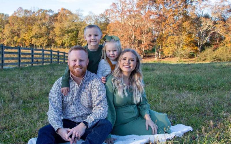 District 4 candidate Jeff Brown pictured with wife Cassie and children Judson, 5, Camilla, 4. Not pictured is daughter Charlotte, born April 3.