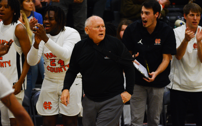 Harry Marsh coaching during his final season at Hart County High School.