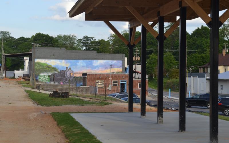 A current look at Railroad Street Park, which will host its first major community event next weekend.