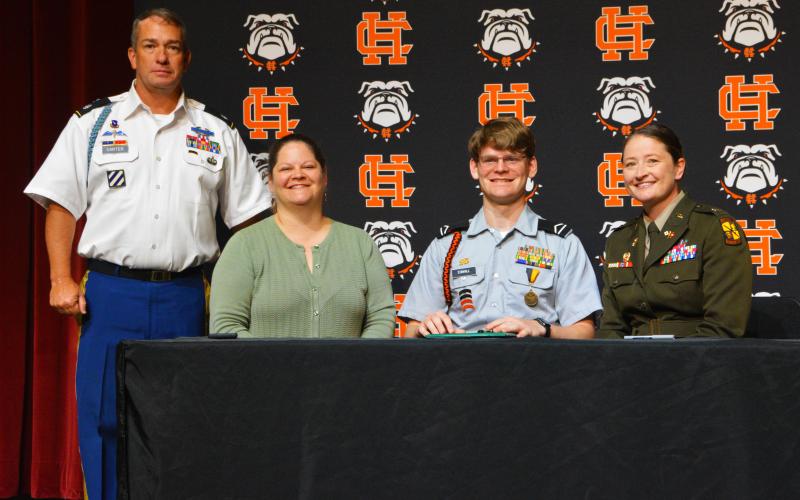 Aiden Stoval signs to Embry-Riddle Aeronautical University for ROTC.
