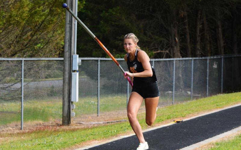 Amelia Johnson took the gold in the girls pole vault at the state championship.