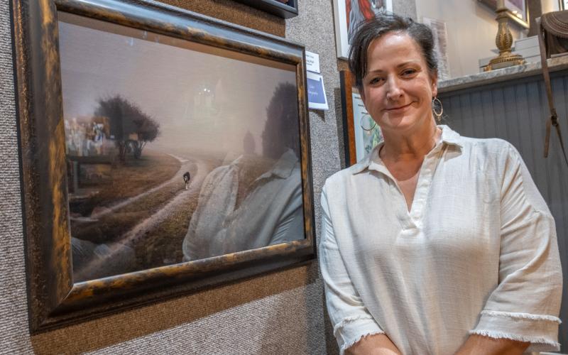 Julie Lamp was given a merit award for her two and three dimensional work entitled “Sea Shell."