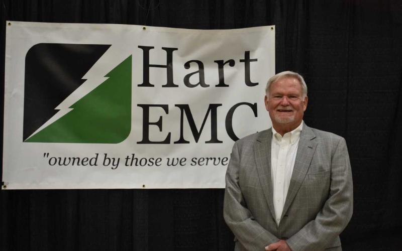 Bill Leard, pictured above at the annual Hart Electric Membership Corporation meeting, was named the next board member for the organization.