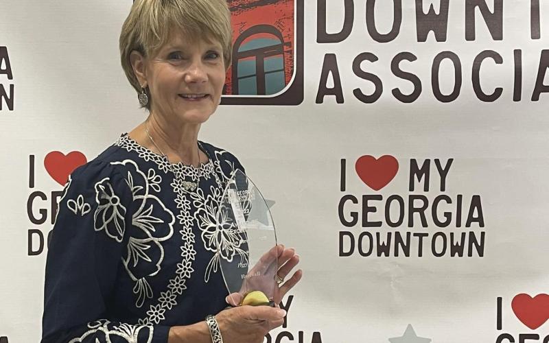 Photo submitted Vickery, pictured above, after winning the statewide “Main Street Hero” award last week.