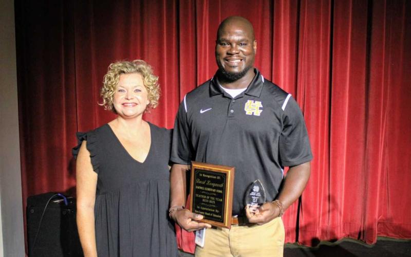 Hart County Charter System Teacher of the Year for 2022-23 David Longworth poses for a photograph at last week’s Convocation.