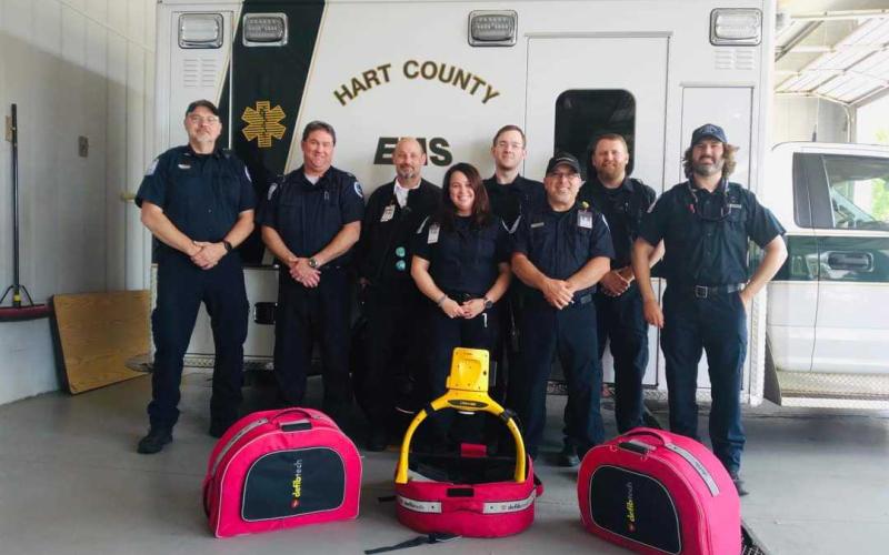 Pruitt with the rest of Hart County EMS.