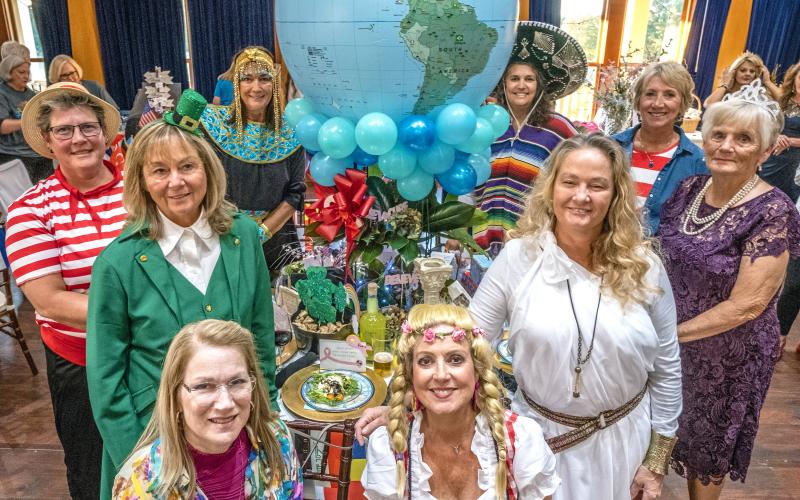 The second place team: left side front - Kristine Freehand, Pam McGovern, Pam Eisele and Mary Strycholski; right side front - Marilyn Bowman, Melissa Houston, Ann McSpadden, Deb Collado and Shannon Vanskike.