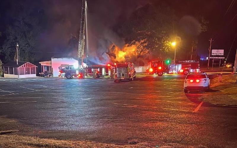 Emergency services responding to the fire at what was formerly Willa Deans.