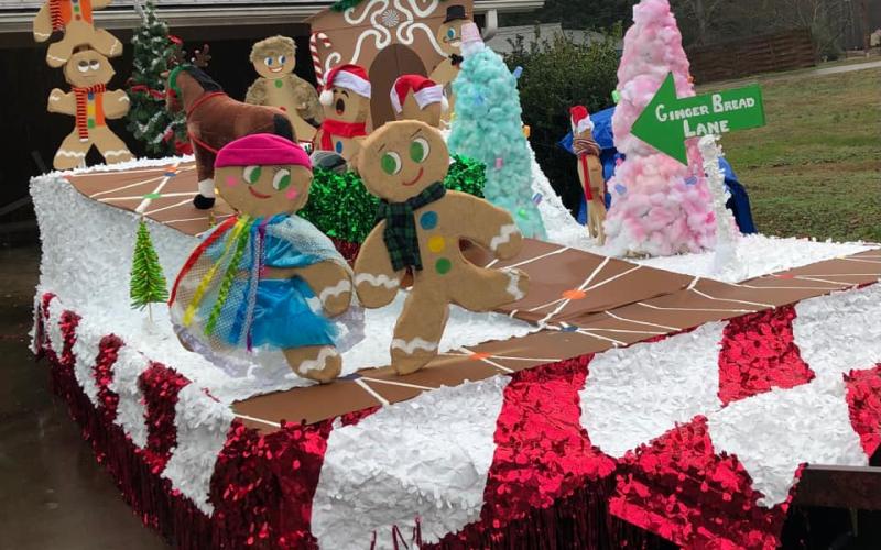Pictured above is the Rock Springs Baptist Church float, one of many that traveled through the streets of Hartwell during Sunday’s annual Christmas Parade.