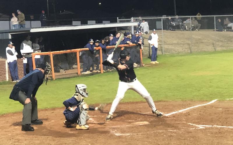 Riley Posey steps to the plate in the 7-4 loss to Elbert.