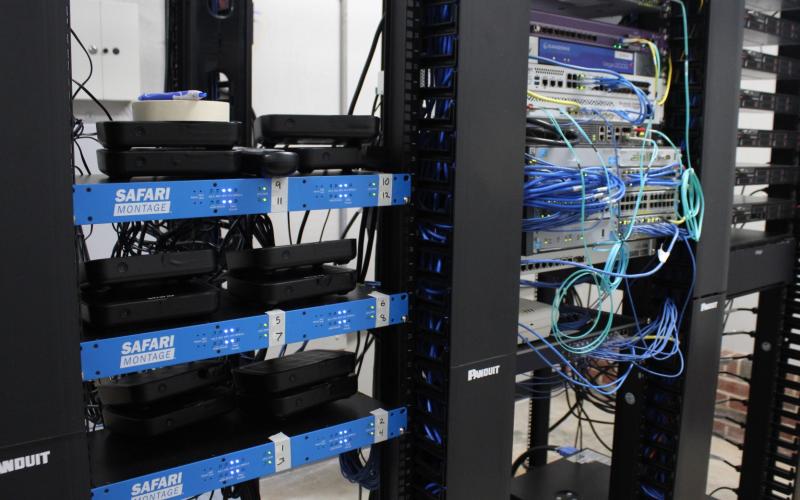Hart County Charter System has been awarded a $100K Rural Technology Grant. Pictured above is the IT Room.