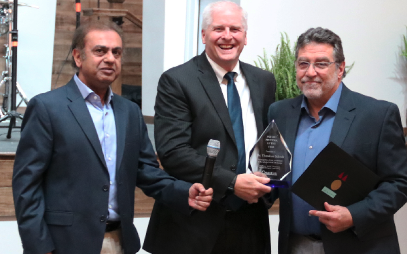 Pictured during MedLink Georgia’s annual awards banquet are (L-R) Dr. Mushtaq Ahmed, MedLink CMO, Dave Ward, MedLink CEO and MedLink Hartwell’s Dr. Theodore Schock, Provider of the Year.