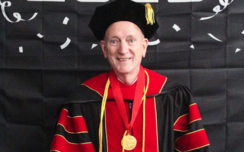 Dan Bailey received his doctoral degree in theology in a ceremony Saturday at Abundant Life Baptist Church in Hartwell.