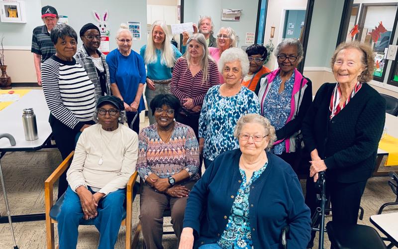 St. Andrew’s Grant to Hart County Senior Center was presented to Senior Center Activities Director Linda Campel and some of the participants in the senior center’s programs.