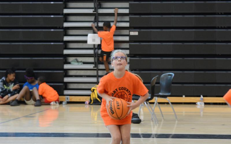 Mattie Weathers won the hot-shot competition for her age group and was also named camper of the week.