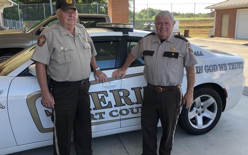 Sheriff Mike Cleveland (right) and Chief Deputy Tommy Whitmire began working together as deputies in 1993. Cleveland was elected as sheriff in 2000, and the duo has been serving in their current capacities ever since.