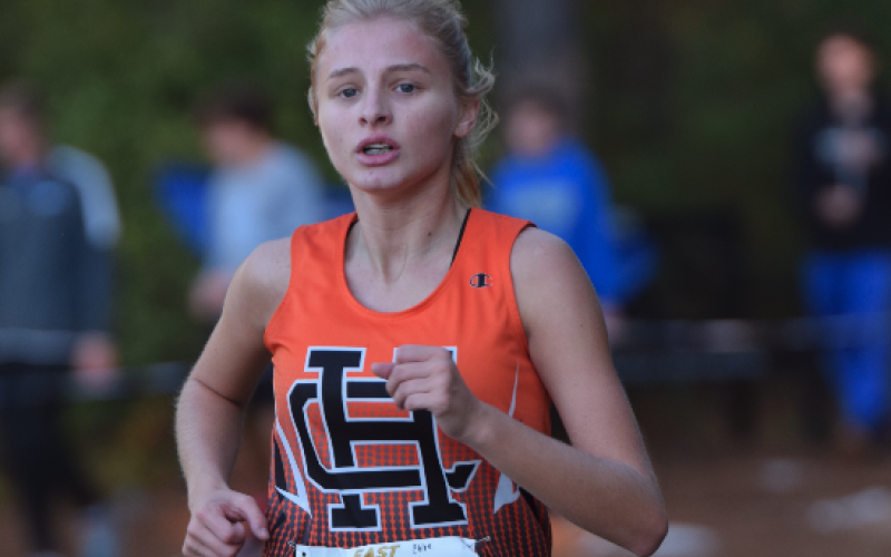 Senior Chloe Bennett placed 17th during the 2023 GHSA Region 8-AAA Meet in Bogart, Georgia on Oct. 21.