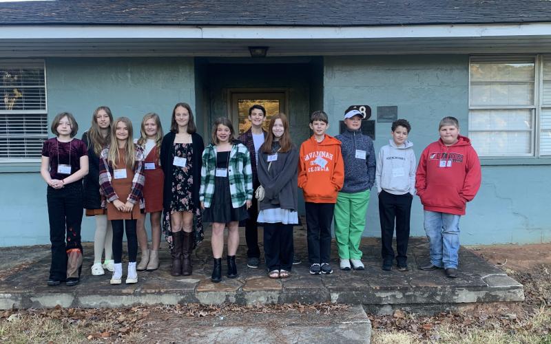 Sixth grade (l to r): Emma Robinson, Harper Dickenson, Makinley Ankerich, Nataleigh Berelc, Peyton Ashworth, Morgan Johnson, Phoebe Cain York, Gracie Ricks, Lincoln Daniel, Matthew Henry Cason, Brantley Little, Easton Saylors