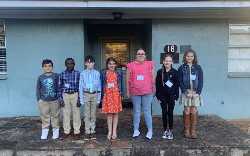 Hartwell Elementary (l to r):  Jace Black, Carter Allen, Blake Hill, Evie Johnson, Georgia Shiflet, Kennedi Pennington, Abigail Tucker
