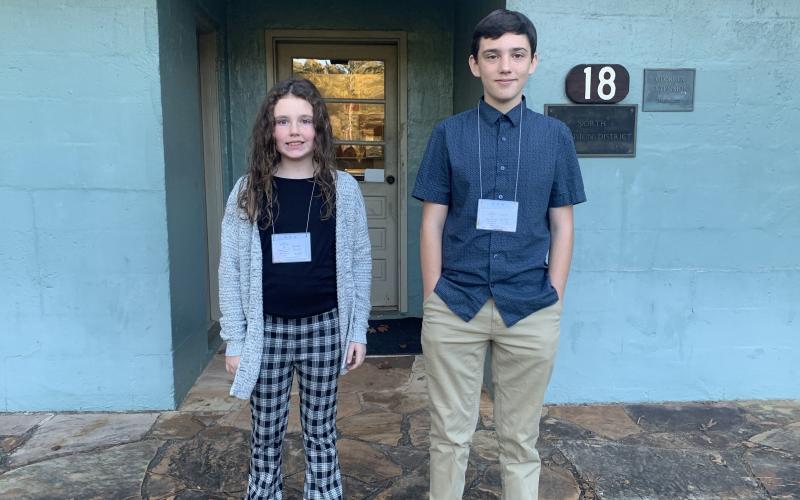 Home school students (l to r): Addison Lowe and John Schulz