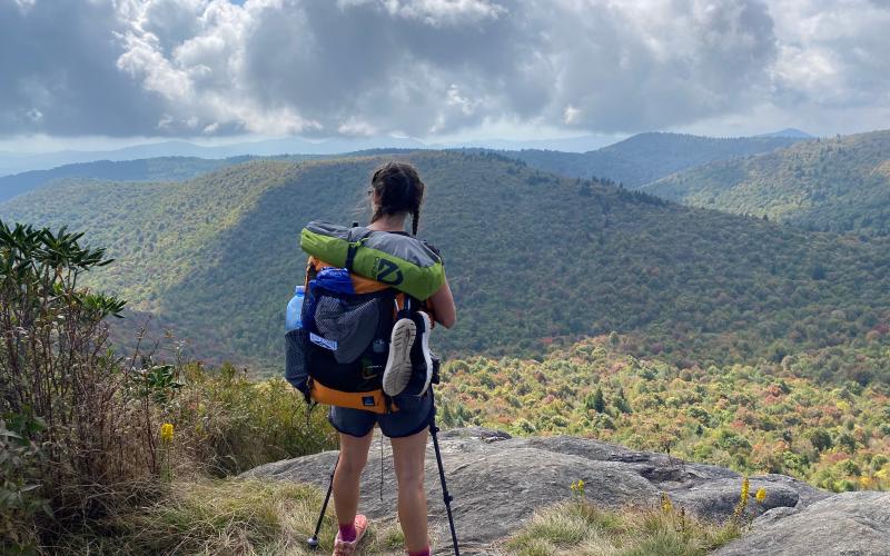 Pictured is Hartwell native Julie George during her 2022 110 mile hike on the Appalachian Trail as she now prepares for her 2,198.4 mile hike on the same trail in March of 2024.
