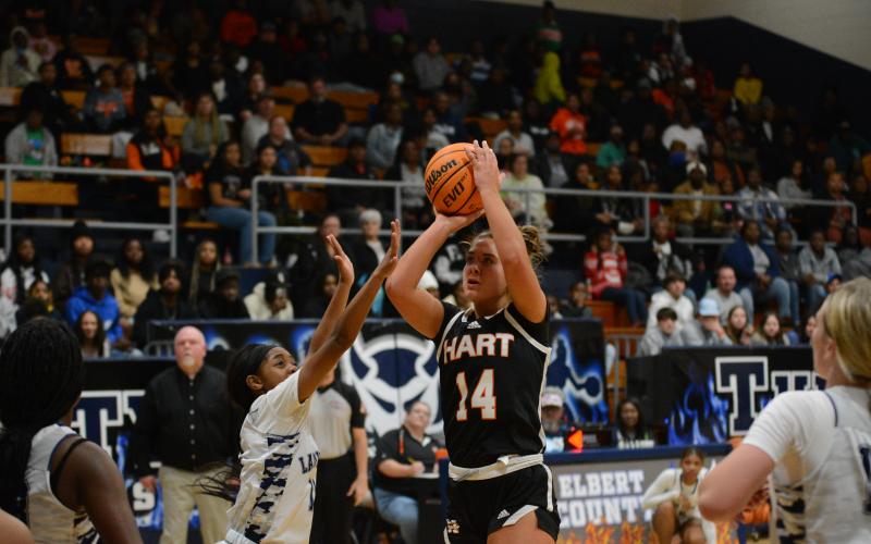 Senior guard Dakota Phillips captures her third double-double of the season, as she finishes with 21 points and 10 rebounds against the Elbert County Lady Devils, and 20 points and 11 rebounds against Oglethorpe County Lady Patriots.