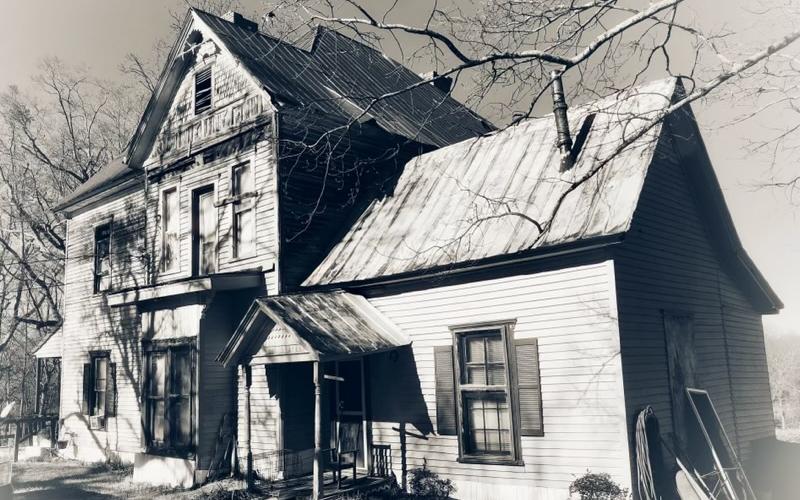 Larry Hill’s childhood home in 2022, still standing today. The family was able to install indoor plumbing and a well with the government funds they received for some of their land.