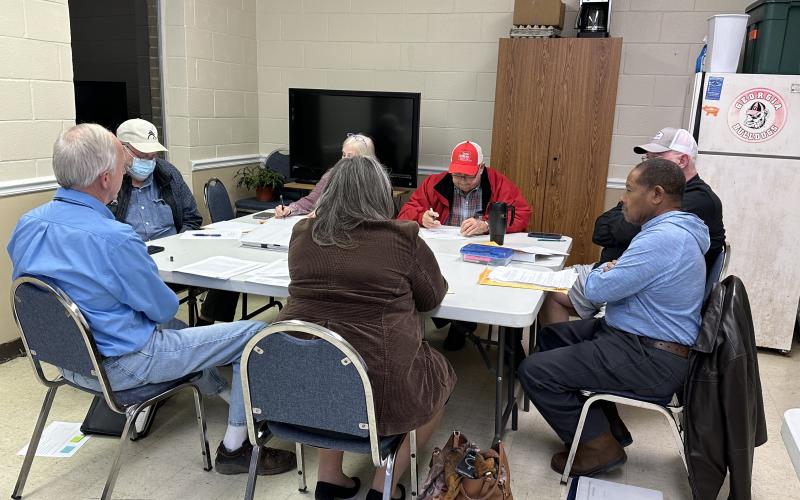 The members of the Hart County Water and Sewer Authority hold their first meeting for 2024.