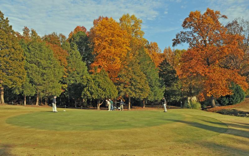 Local golfers play on Hartwell’s famed golf club, which opened to the public in 1923.