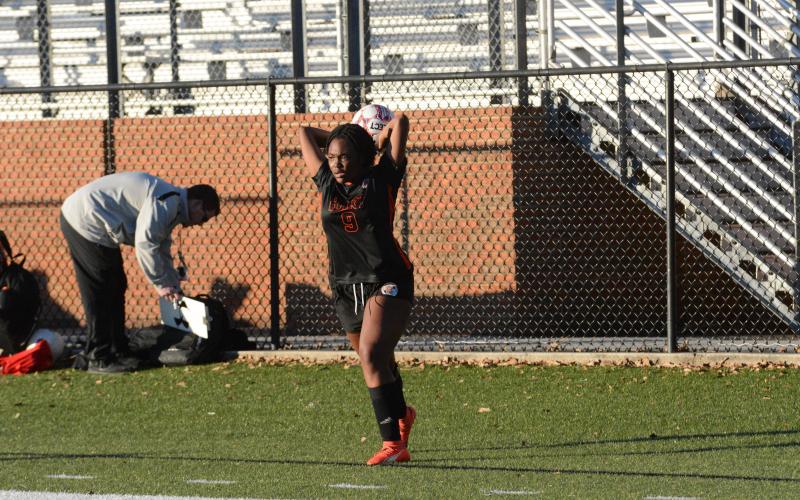 Pictured is freshman midfielder Aidyn Craft as she has scored three goals combined in two games.