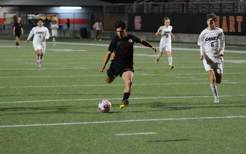 Pictured is senior forward Axsel Fajardo as he as tallied eight goals in a two games.