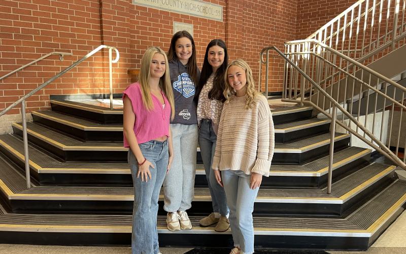 Juniors: From Left - Carlota Lavigna, Bree Dickerson, Natalie Morgan, Makenna Seawright  Not Pictured, Lyzsania Badillo.
