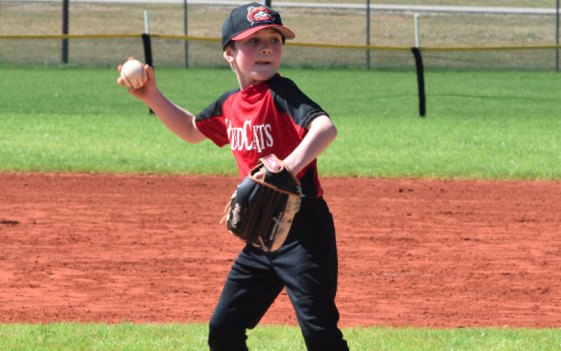 Pictured is Bear Beggs as he delivers a pitch.