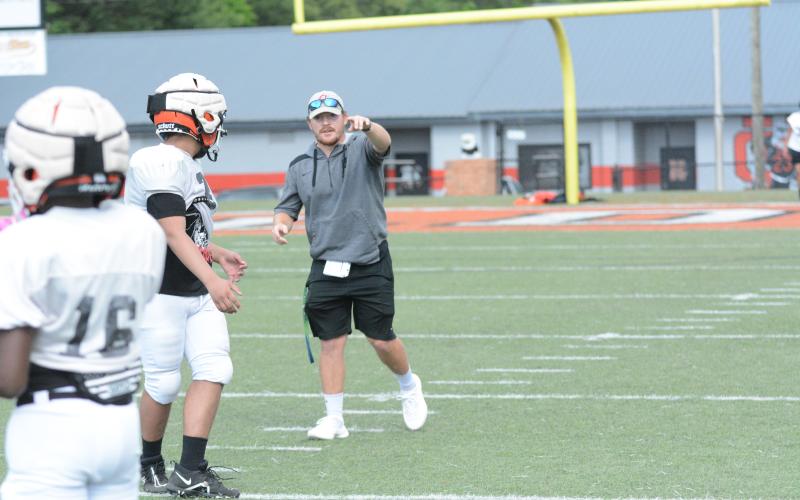 The new faces to join the Hart County High School football staff is Conner Williams (pictured) as he will coach tight ends and Sam Ellis as he will be the strength and conditioning coach as well as coach outside linebackers for the Bulldogs this fall.