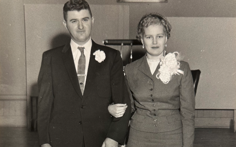 Frances and J.C. Bailey on their wedding day.