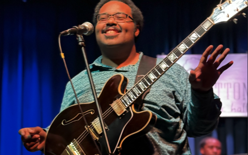 Blues guitarist D.K. Harrell performed at High Cotton Music Hall in Hartwell June 21.