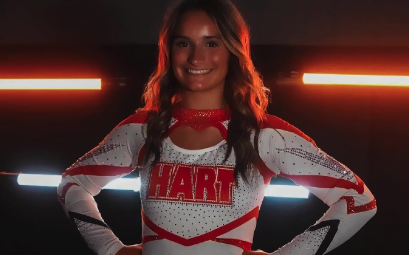 Pictured is senior HCHS Competition Cheerleader Bree Dickerson as her and MaKenna Seawright made the Top 30 for the GCCA Cheerleader of the Year. Both will compete in Columbus, Ga. on Aug. 3. Photo by Lexie Wheless.