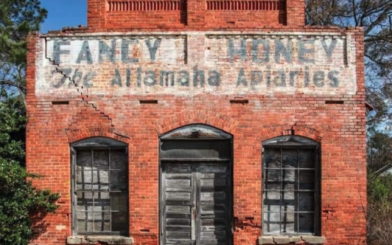 One of the most-photographed landmarks in Wayne County is the 124-year-old brick building in Gardi. Around 1940, Troy Fore Sr. purchased the iconic structure in which he operated The Altamaha Apiaries. In 1969 his son, Troy Jr., established Fore’s Honey Farms. Troy became an influential leader in the beekeeping industry.