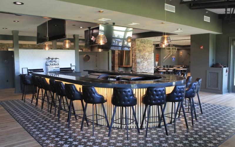 The bar area at Whispering Irons at Cateechee Ranch, which is open to the public with no extra fee.