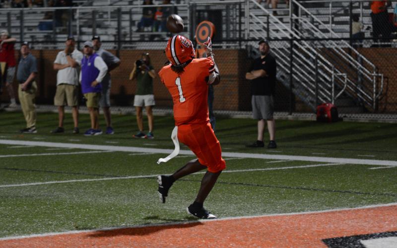 Senior running back Timothy Newton rushed for 135 yards and a touchdown and racked up 25 yards receiving and a touchdown in the 28-21 win over Monroe Area on Sept. 20.