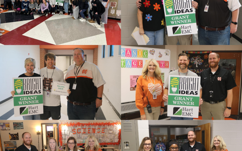 Teachers and students from Hart County Middle and High Schools were rewarded with a Bright Ideas grant from Hart EMC.