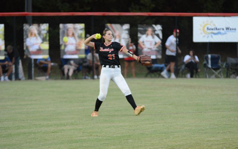 Senior outfielder Emma Faust.