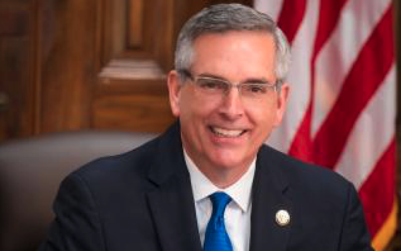 Georgia Secretary of State Brad Raffensperger announces tracking notifications for absentee ballots.