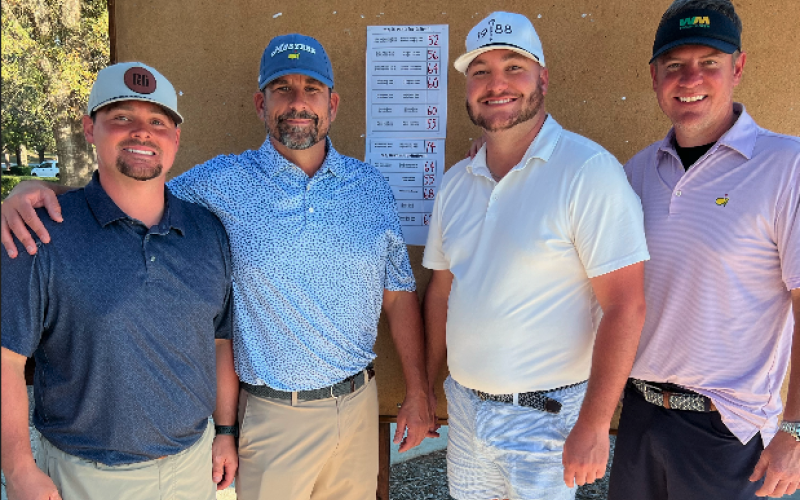 The Anderson Pumping team was victorious at the third annual Kiwanis golf tournament. Pictured above (from left to right): Brady Graham, Russell Davis, Sidney Skelton, Bobby Anderson.