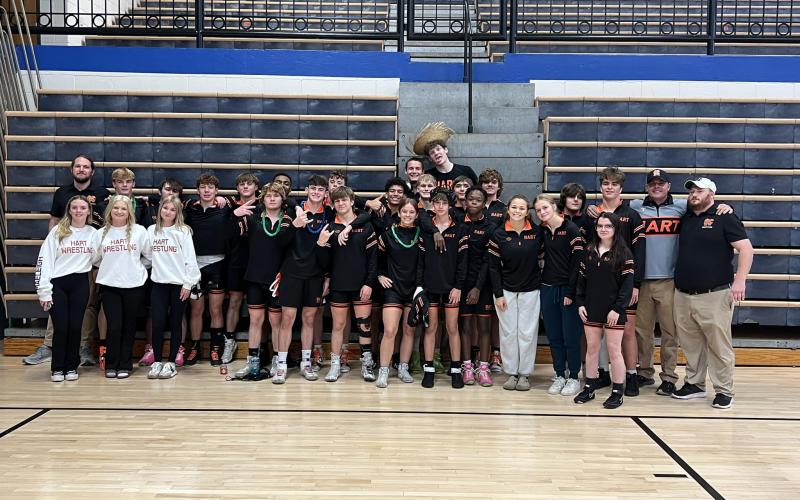 The Mat Dogs win two out of their five matches at the Warrior Duals at Oconee County High School on Nov. 16.