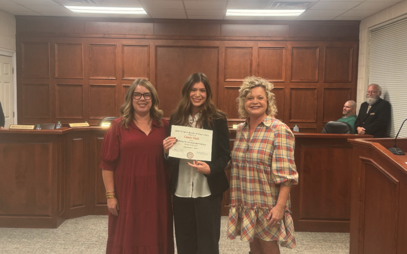 Cassie Nash, English for Speakers of Other Languages (ESOL) Teacher, Hartwell Elementary School was recognized as a stellar performer by the Board of Education.