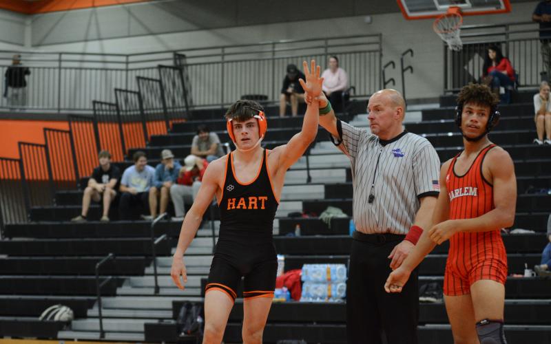 Senior Ben Westmaas wins his match and placed third in his weight class on Dec. 21.