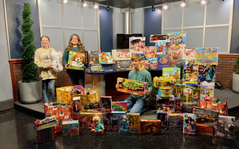 Pictured above (from left to right): Angel Tree ambassadors Nakalegh Cromer, Claire Hoy, and Tyler Bowers.