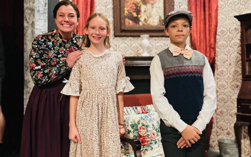 Liza McCurley Dickson as Winifred Banks, Allie Holden as Jane Banks, Lance Shaffer, Jr. as Michael Banks in the Hart County Community Theatre’s production of Mary Poppins back in December.