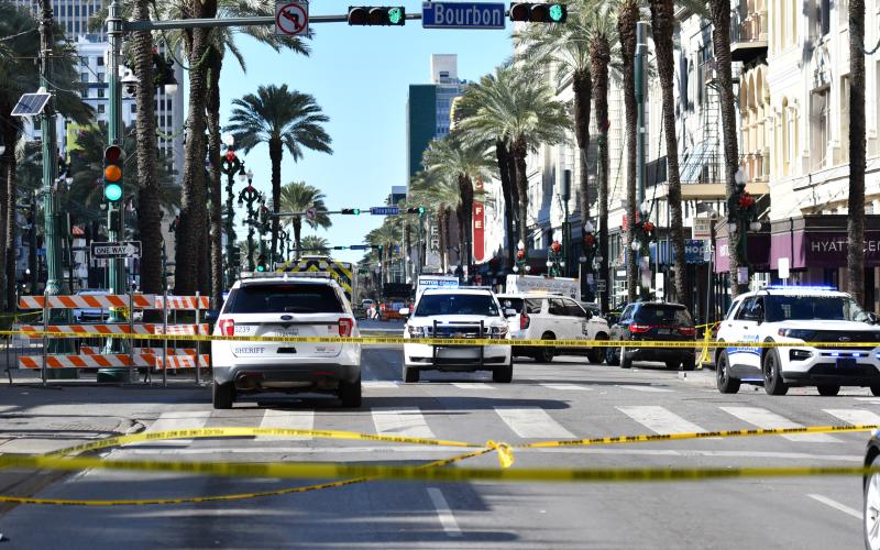 Four hundred officers have responded in relief to the recent attack on Bourbon Street in New Orleans that killed 15 people and injured dozens more on the morning of Wednesday, Jan. 1. (Photo by Wade Cheek/CNI News Service)